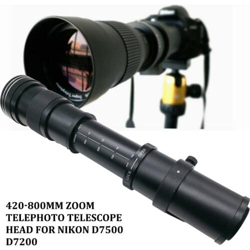 420-800mm F/8.3-16 Telephoto Zoom Lens for Nikon DSLR Camera D5100 D5300 D5200 D7500 D3300 D3400 D3200 D90 D7200 D5600 D3X