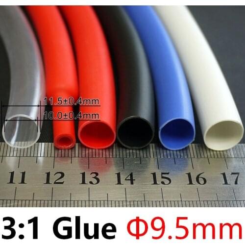 Diameter 9.5mm Heat Shrink Tubing 3:1 Ratio Dual Wall Thick Glue Waterproof Wire Wrap Insulated Adhesive Lined Cable Slveeve