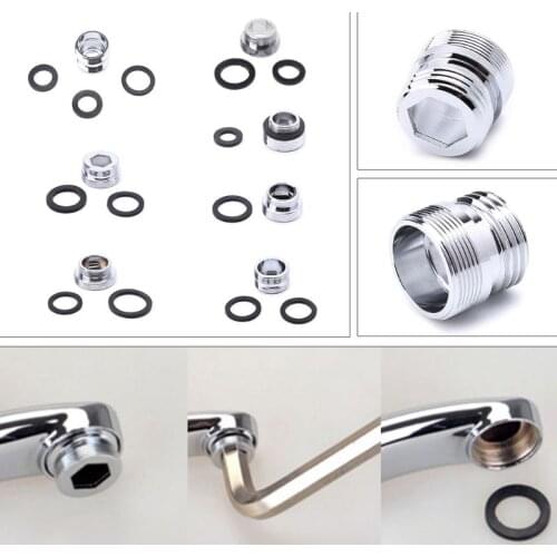 Solid Metal Adaptor Outside Thread Water Saving Kitchen Faucet Tap Aerator Connector Kitchen Faucet Adapter Water Purifier