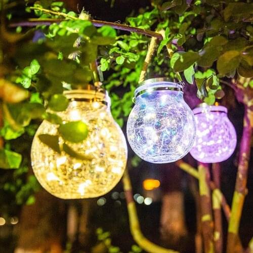 30 Lights Solar Mason Jar Copper Wire Lamp Outdoor Waterproof Garden Hanging Lamp Balcony Homestay Decoration Lamp