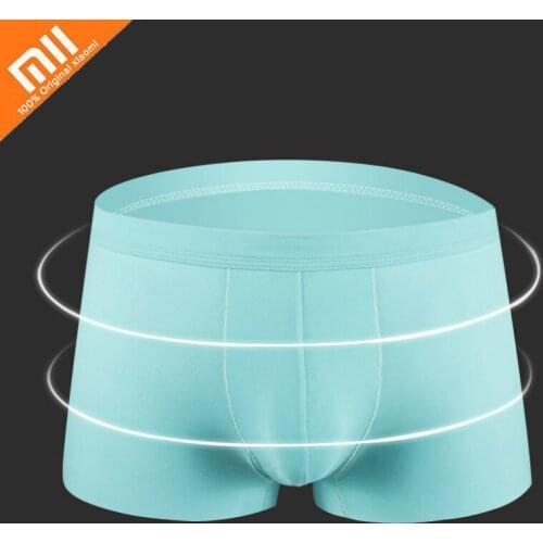 Xiaomi 3pcs Ice Silk Seamless Mens Underwear 3D Comfortable Soft Sexy Men Boxer Underpants Quick-drying Breathable Panties