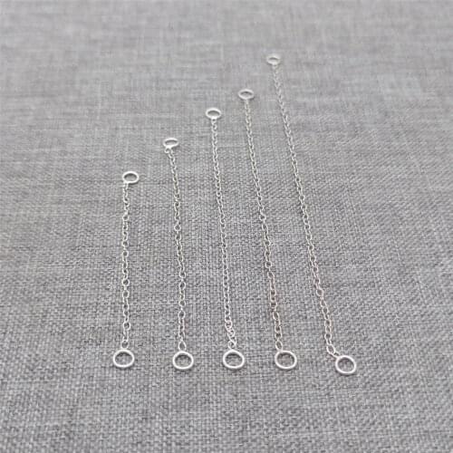 10 Pieces 925 Sterling Silver Cable Chain Connectors Closed Rings Rhodium Plated