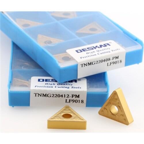 10 Uds TNMG220412 PM LF9018 arbide inserta hoja de torno de alta calidad CNC herramienta de torneado de placa de corte de acero