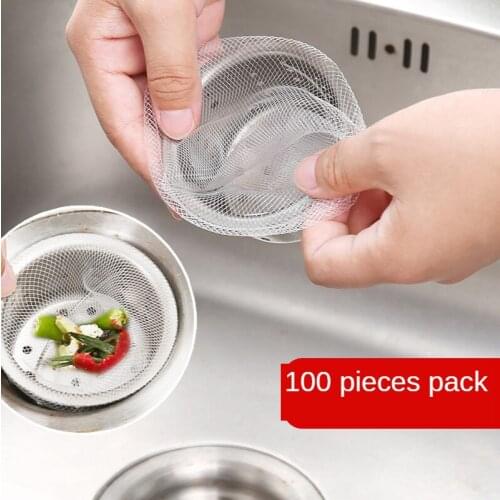 100PCS Kitchen Sink Garbage Hair Filter Outlet Anti-Clogging Filter Anti-Residue Kitchen Sink Water Bag