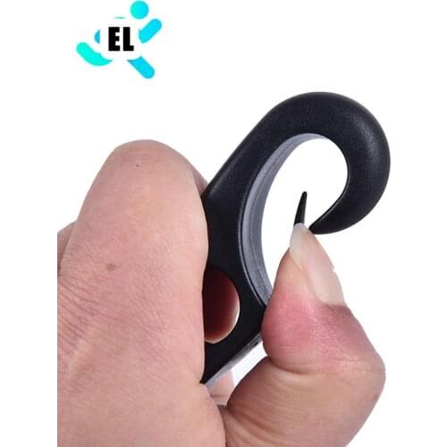 6Pcs Nylon Cord Rope Clip Hook for Kayak Bungee Rope Line Rowing Boat Hooks Clip