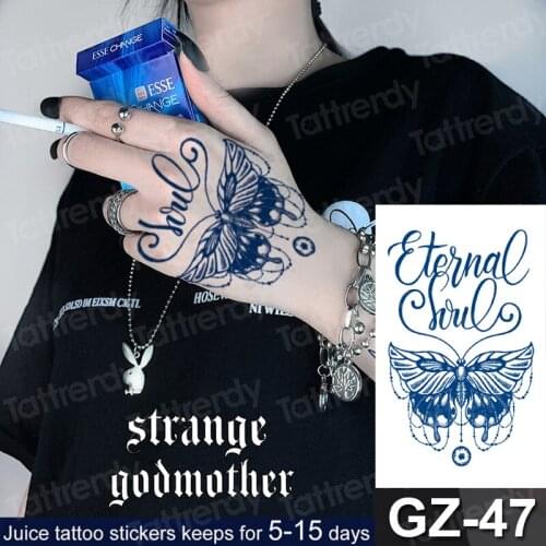 Butterfly flower temporary tattoo for women girl hand rose peony flowers tattoo natural fruit Gel gor body art painting sexy