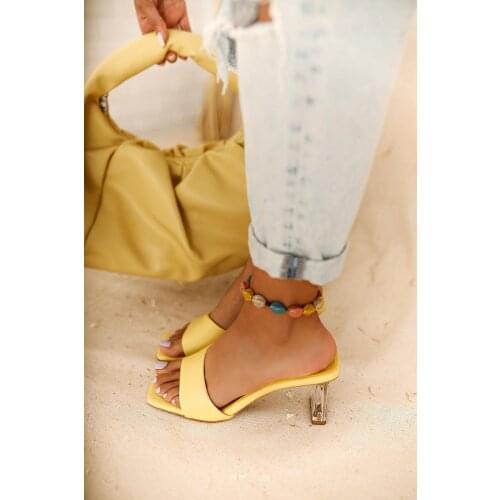 Limoya Elisa White Transparent Ökçeli Slippers 'Turkish' Quality 2021 Fashion Design Season Comfort Fast Shipping