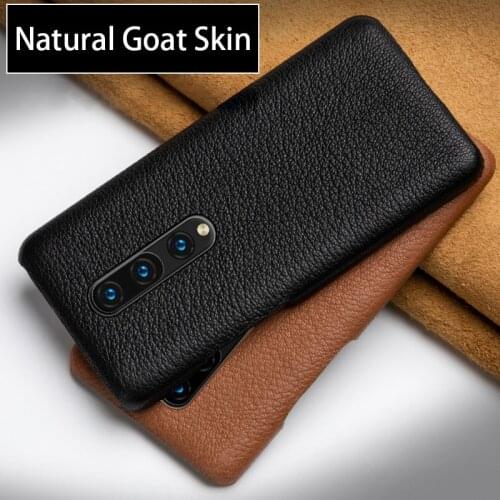 Genuine Leather Phone Case For Oneplus Nord 8 Pro 7 Pro 7T Pro 6 6T 5 5T 3 3T Luxury Natural Goat Skin Comfortable Feel Cover