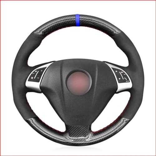PU Carbon Fiber Steering Wheel Cover for Fiat Grande Punto Bravo Linea 2007-2019 Qubo Doblo Opel Combo Vauxhall Combo 2012-2017