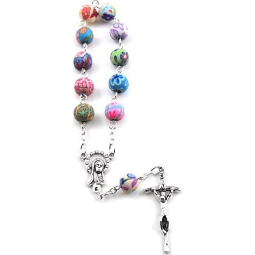 Colorful Polymer Clay Bead Religious Catholic Decade Rosary
