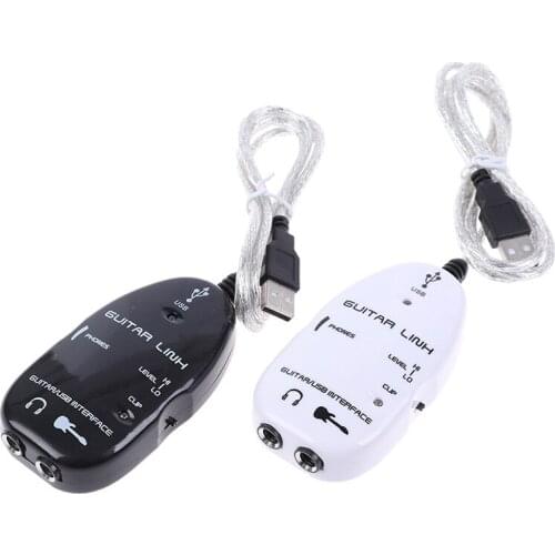 1pc Effector Interface Link Audio Cable External Sound Card Audio Guitar To USB Sound Player Sound Card