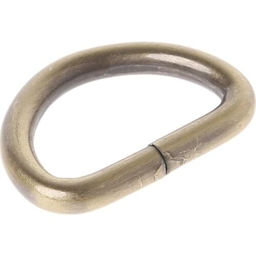 10pcs 25mm Inner Width Metal Half Round Shaped Non Welded D Ring DIY Accessories