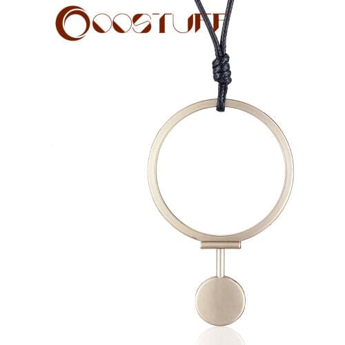 Trendy Jewelry for Women Circle Pendants Long Necklace Chokers necklaces & pendant collar Jewellery Suspension Rope Chain Gothic
