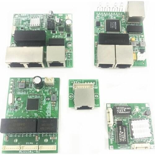 3/4port Gigabit switch module is widely used in LED line PCBA board 3/4port 10/100/1000m contact port mini switch module