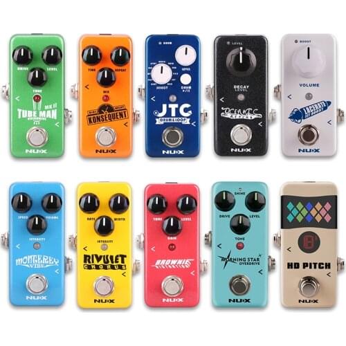 NUX Overdrive/Distortion/Delay/Reverb/Chorus/Compressor/Mini Studio Guitar Effect Pedal