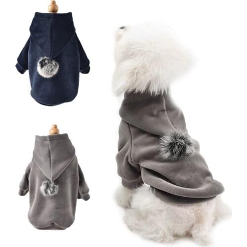 Pet Clothing Autumn Winter Thickening French Bulldog Coat Teddy Sweater Bichon Clothes Soft Warm Dog Hoodie Sweatshirt Costume