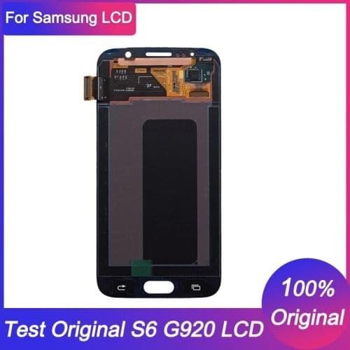 Original For Samsung Galaxy S6 LCD Super Amoled S6 G920 SM-G920F G920F G920FD Touch Screen Display Assembly