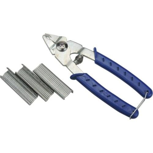 Hog Ring Pliers + Hog Rings M Nails Poultry Cage Installation Tools Fences Netting Tags Traps Cage