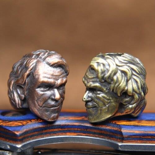 Retro American Joker Knife Bead DIY Lanyard Pendant Accessories Clown Sculpture Paracord Beads EDC Umbrella Rope Bracelet Decors