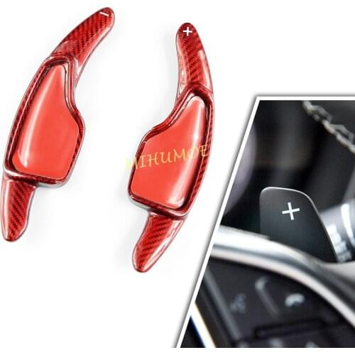 Carbon Fiber Steering Wheel Paddle Shifter For 2016 2017 2018 2019 2020 Chevrolet Camaro Red