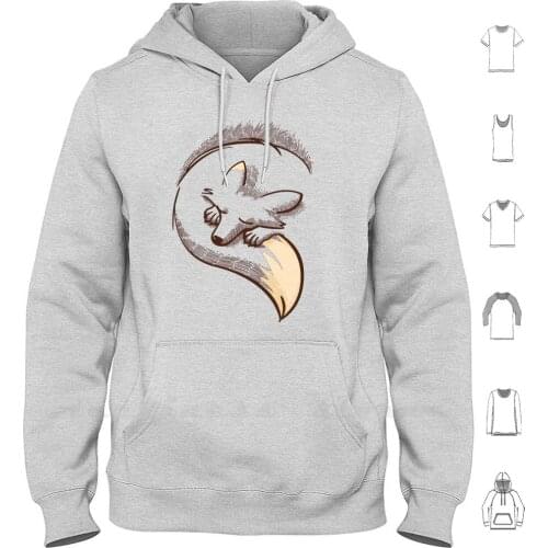 The Fox Is Sleeping Hoodie Long Sleeve Fox Animal Wild Forest Wood Fur