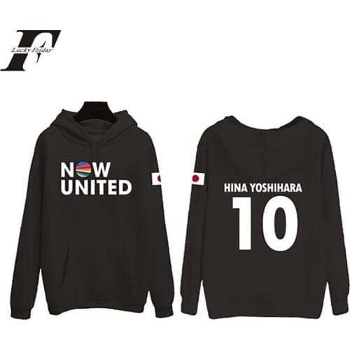 2020 Now United Hoodies Sweatshirts Flag Hina Yoshihara 10 Pullover Unisex Harajuku Tracksuit Japan Men Women Casual Hooded Full