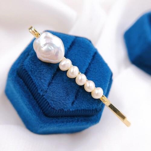Fashion Baroque Natural Freshwater Pearl Hair Barrettes