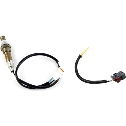 1Pcs 2473738 2344388 O2 Oxygen Sensor Downstream & 1Pcs Cylinder Head Temperature Coolant Sensor for Ford