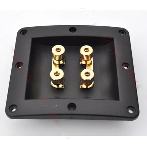 10pcs/lot Super 4 speaker terminal box, the head seat of banana head is pure copper plated genuine gold