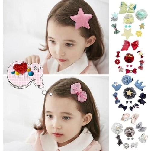 10 PCS/Set Hair Clips Korean Style Children Hair Decorations Cute Bobby Pin for Girl Safe Headwear Hair Accessories for Kids