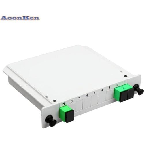 10PCS SC APC/UPC PLC 1X2 splitter Fiber Optical Box FTTH PLC Splitter Box with 1X2 Planar Waveguide Type Optical Splitter