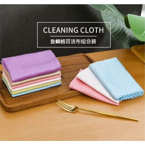 10Pcs Dish Washing Cloth, Kitchen Towel Rag for Glass Mirror, Housework Cleaning Cloth Non-linting Absorbent Towel To Oil Cloth