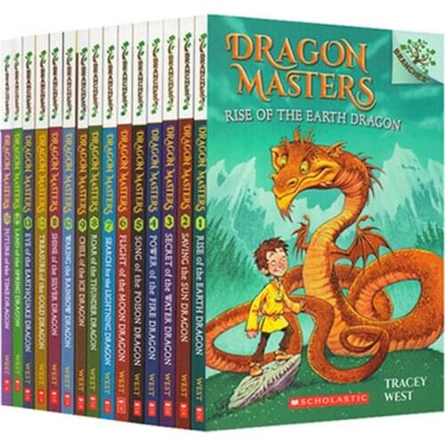 16 Books/Set Dragon Masters Children Books Kids English Reading interesting Story Book Chapter Book Novels read train 8-12 years