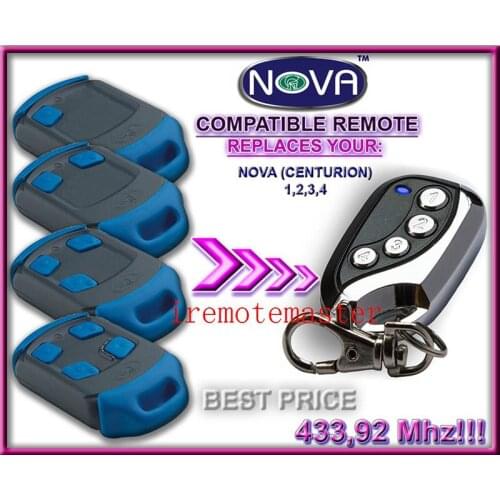 2pieces NOVA remote ,NOVA garage door replacement remote 433,92MHZ beautiful