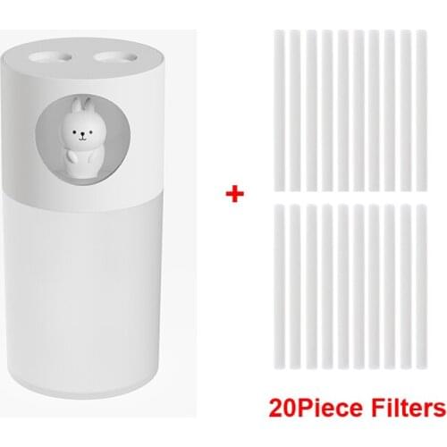 20Piece Filters Portable Ultrasonic Aroma Essential Oil Diffuser Double Nozzle Air Humidifier 270ml USB Home Fragrance Diffuser