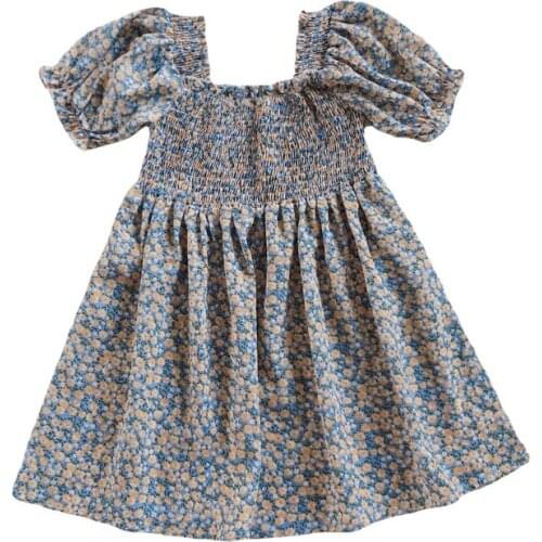 2021 Summer Casual Solid Girls Dress Cartoon Kids Dresses For Girls High Quality Fashion Girl Clothes