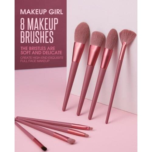 8PCS Makeup Brush Beauty Tools Eye Shadow Brush Eyebrow Brush Blush Brush For Eyebrows Eyelashes Eyes Cheeks Makeup New 2021