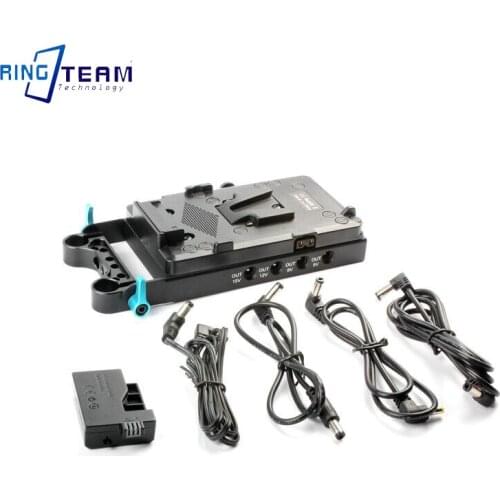 LP-E5 Dummy Battery DR-E5 DC Coupler+ V Mount Plate for Canon EOS Rebel T1i XSi XS 450D 500D 1000D Kiss F X2 X3