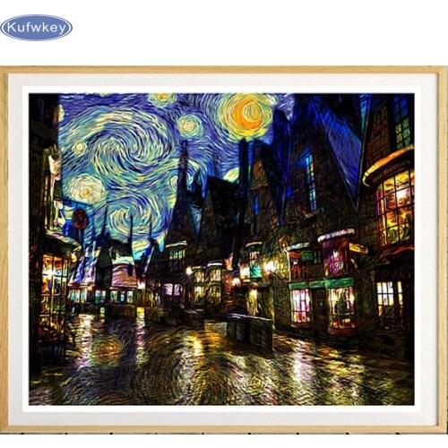 Full Square Drill 5D DIY Diamond Painting Castle 5D diamond Embroidery Cross Stitch diamond Mosaic canvas Decor wall art