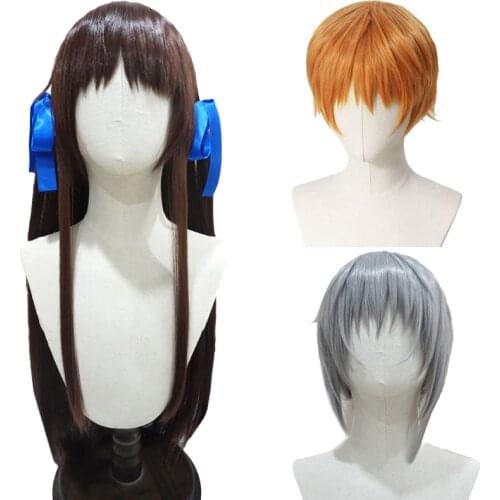 Anime FRUITS BASKET Tohru Honda Souma Yuki Soma Kyo Cosplay Costume Wig Party Hair + Wig Cap