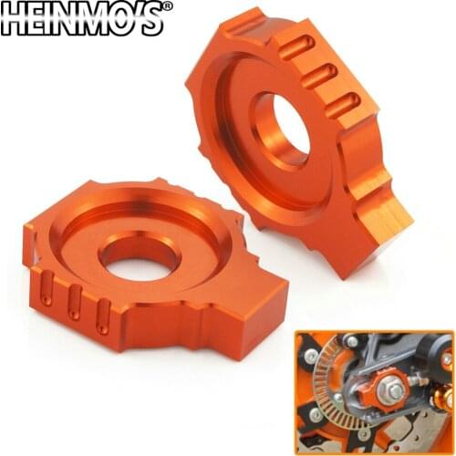 Rear Axle Spindle Chain Adjuster Blocks for KTM DUKE 125 200 250 DUKE 390 2013 2014 2015 Motorcycle Accessories CNC Aluminum