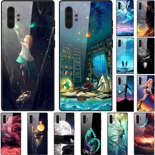Case For Samsung Galaxy Note 10 Pro Black Silicone Bumper With Tempered Glass Case Phone Cover