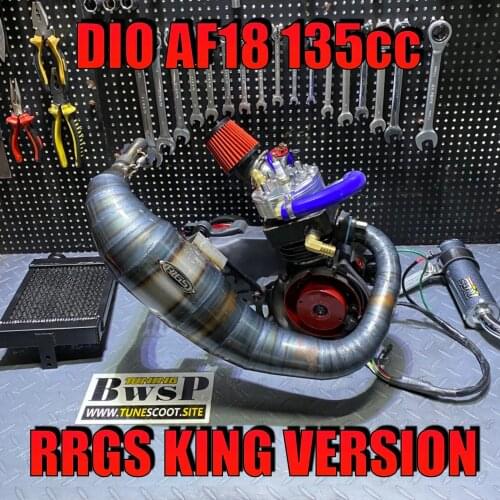 DIO AF18 135CC JISO WATER COOLING ENGINE BWSP BLACK EDITION RRGS 56MM CYLINDER CRANKSHAFT 55MM VARIATOR 96MM OVERSIZED CLUTCH