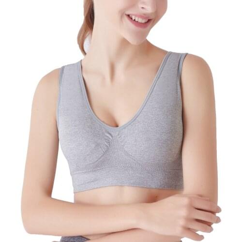 High Stretch Fitness Bra Breathable Top Padded for Running Gym Seamless Crop Bra Gradient Plus size