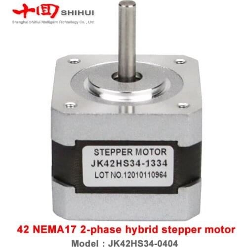 42 BYGH Nema17 Hybrid Stepper Motor 1.8 Degree 0.4A 12V 28N.cm 4-Lead Motor Length 34mm Shaft Dia 5mm for 3D Printer CNC Kit