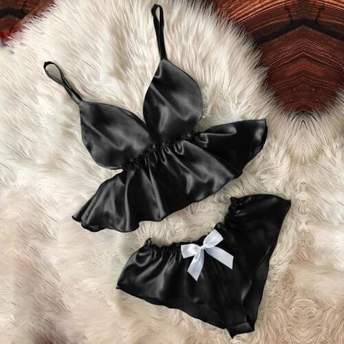 Женские шелковые пижамы Hxroolrp China At AliExpress