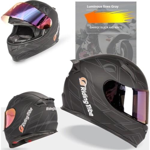 Compact Lightweight Full Face Motorcycle Street Bike Helmet DOT Approved + One Extra Smoked Shield for Moped Cruiser Scooter