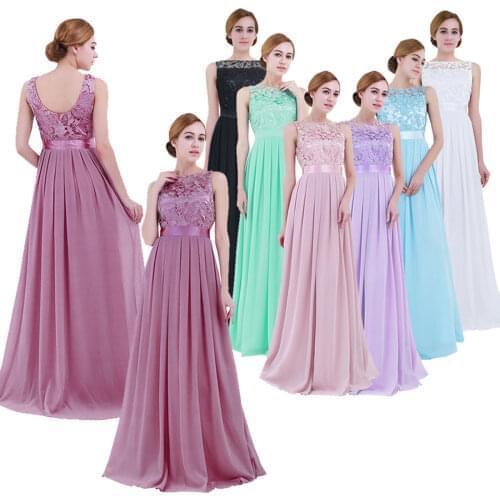 Lace Bridesmaid Dresses Chiffon Elegant Dress for Women Wedding Party Formal Junior Womens Ladies Long Dress Vestidos De Festa