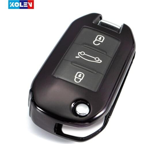 Soft TPU Car Remote Key Case Full Cover Shell Holder For Citroen C4 CACTUS C5 C3 C4L C6 C8 For Peugeot 508 301 2008 3008 408 RCZ