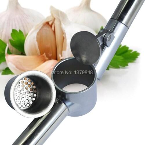Stainless Steel Garlic Press Crusher Mincer Garlic Twist Masher Squeezer Garlic Juicer Kitchen Tool
